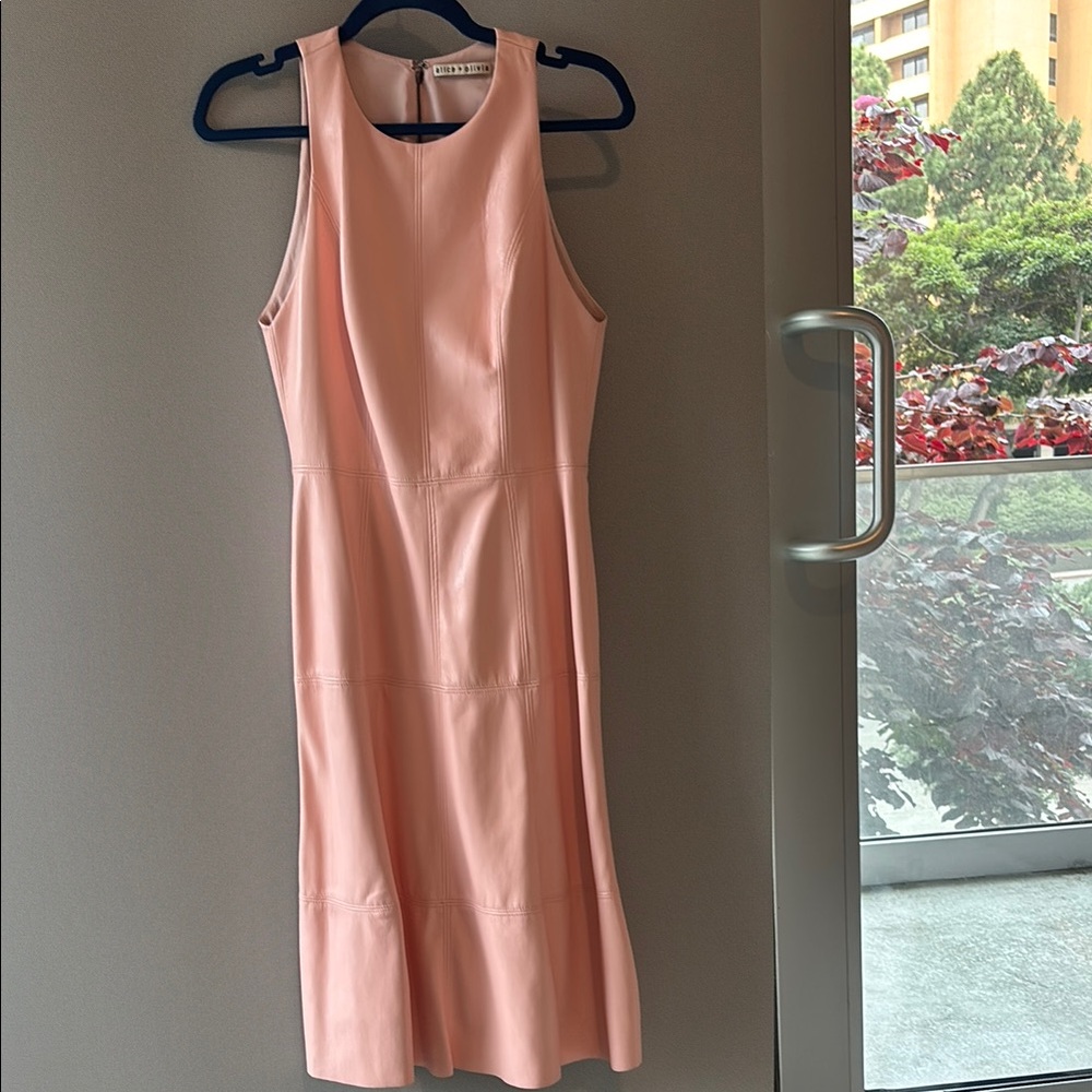Alice + Olivia Pink Sheath Midi Dress